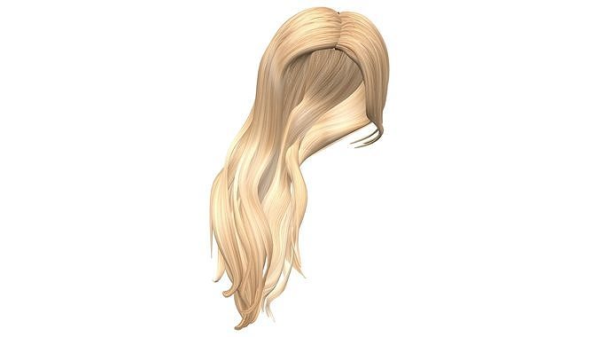 Teni Over Shoulder Long Hair Low-poly 3D model
