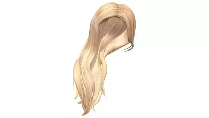 Teni Over Shoulder Long Hair Low-poly 3D model