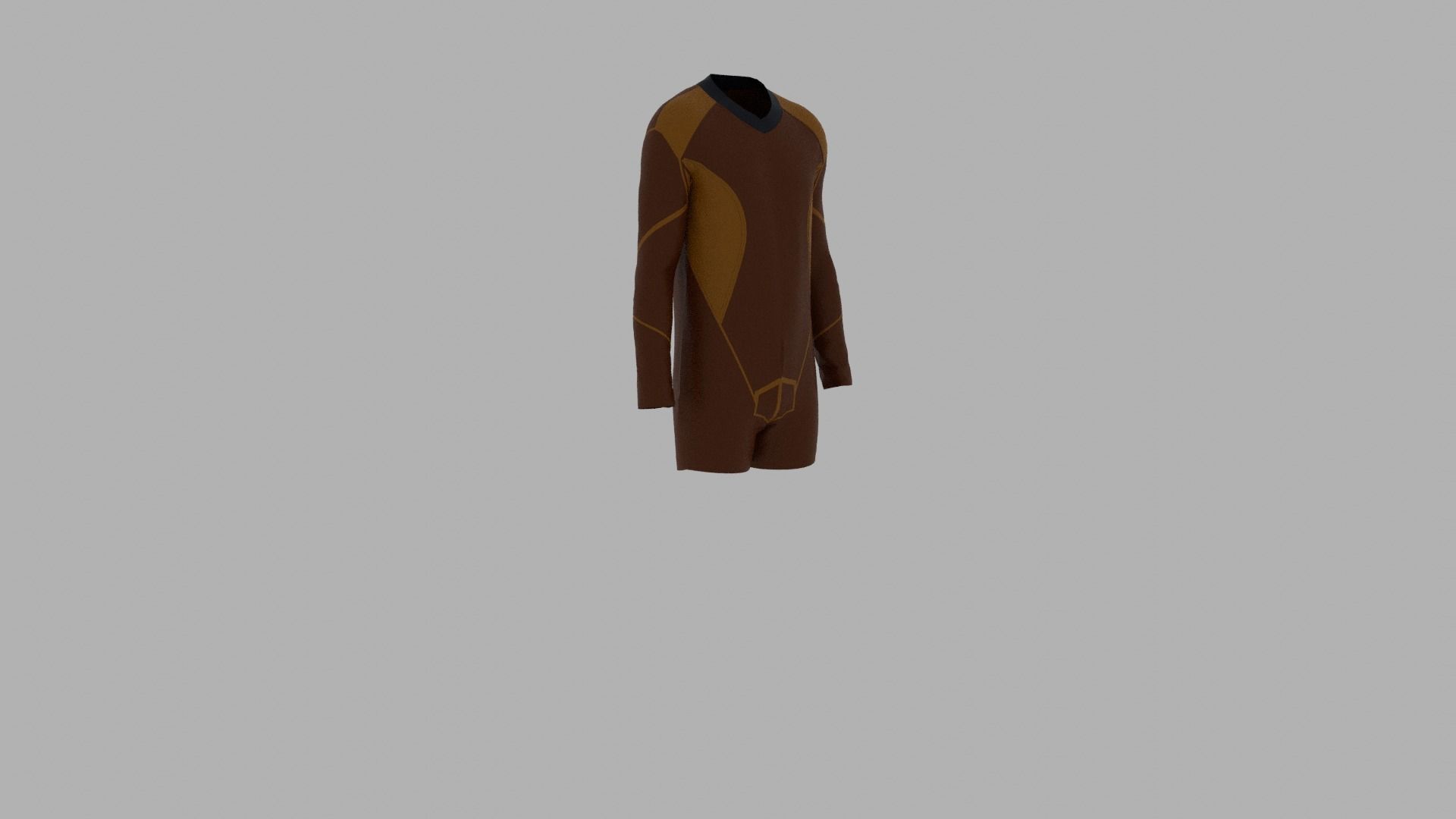 Sport Suit Low-poly 3D model_3