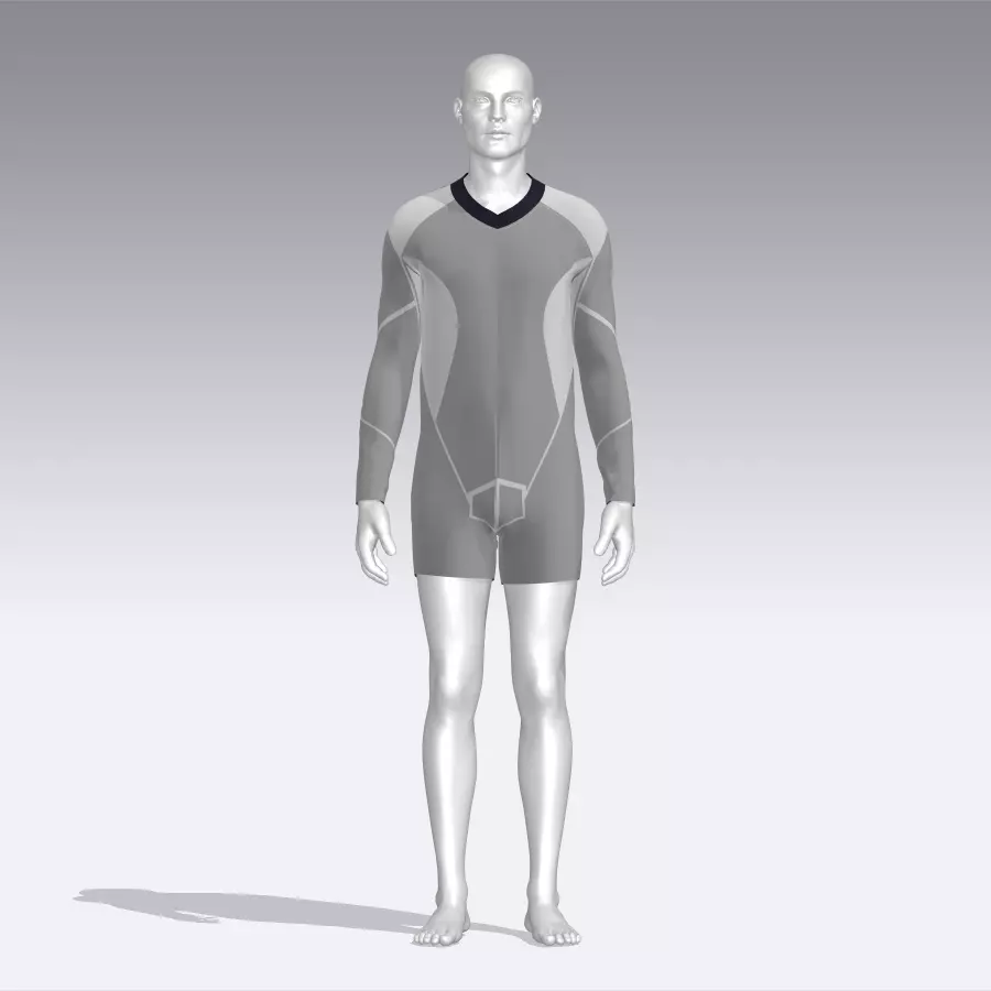 Sport Suit Low-poly 3D model_0