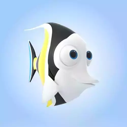 Moorish Idol 3D model