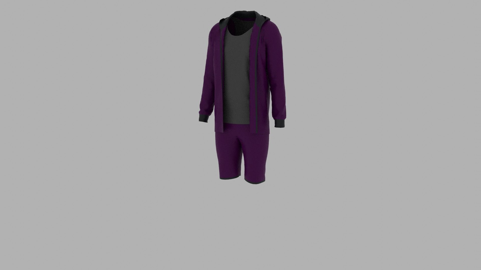 Sport Suit Low-poly 3D model_2