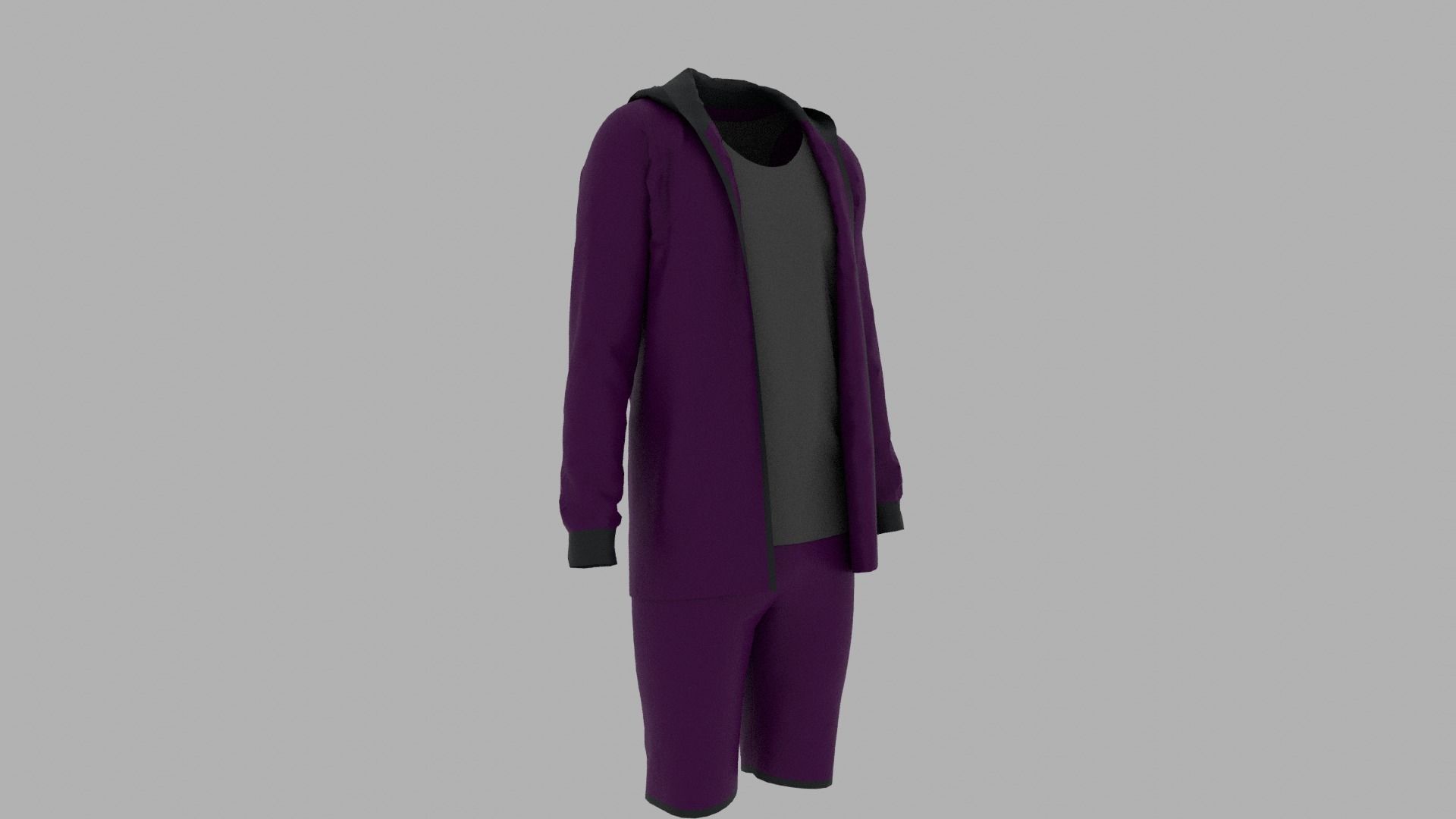 Sport Suit Low-poly 3D model_6