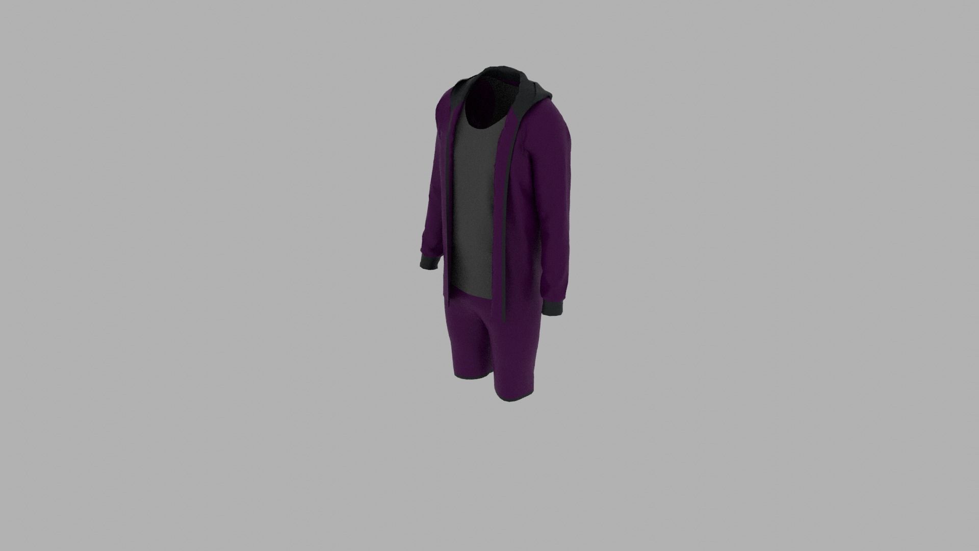 Sport Suit Low-poly 3D model_4