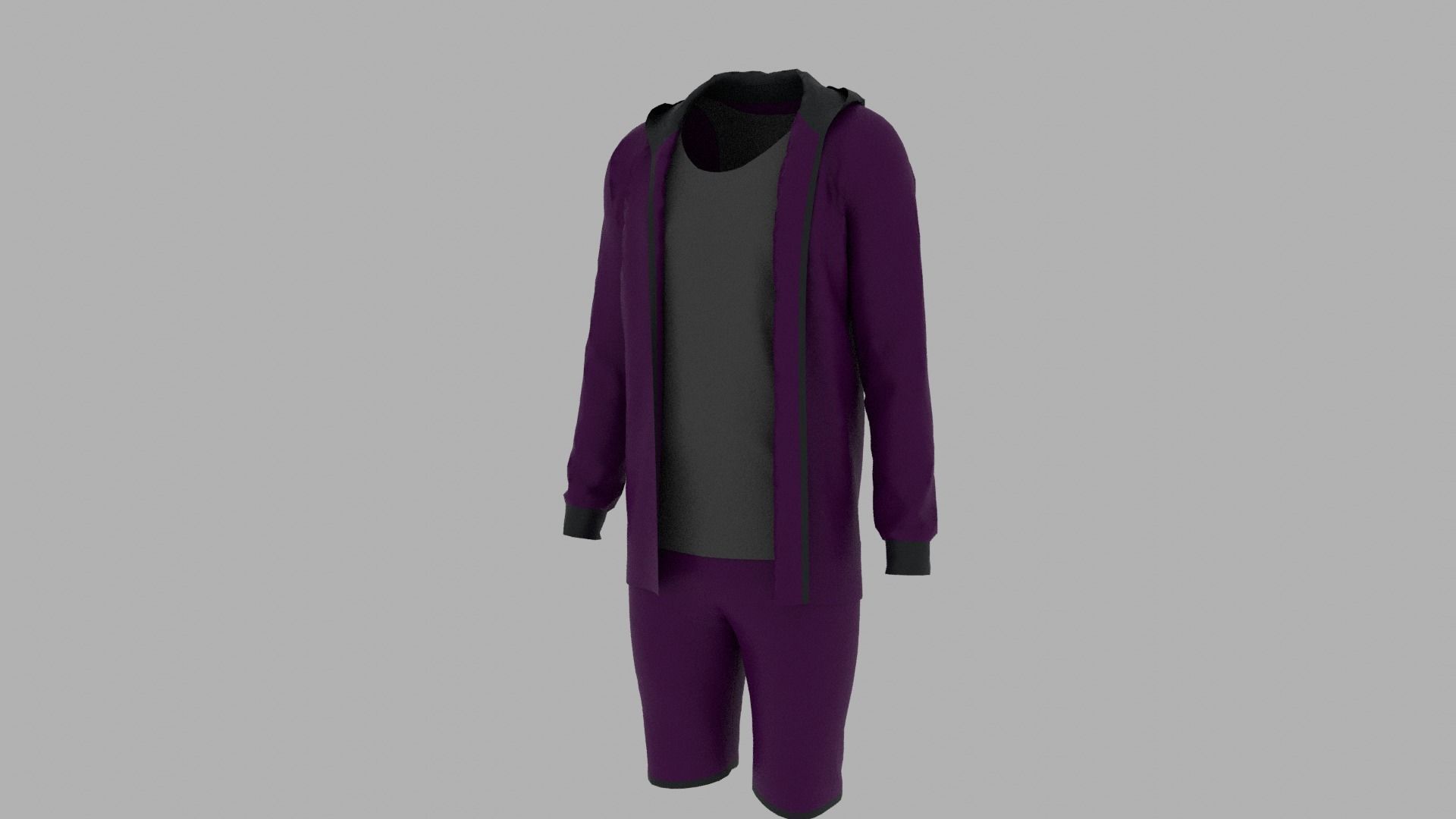 Sport Suit Low-poly 3D model_7