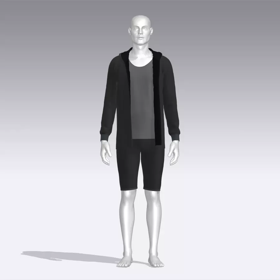 Sport Suit Low-poly 3D model_0