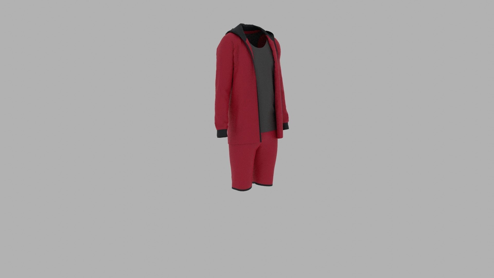 Sport Suit Low-poly 3D model_3