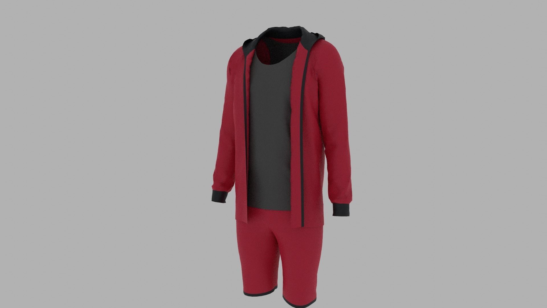 Sport Suit Low-poly 3D model_7