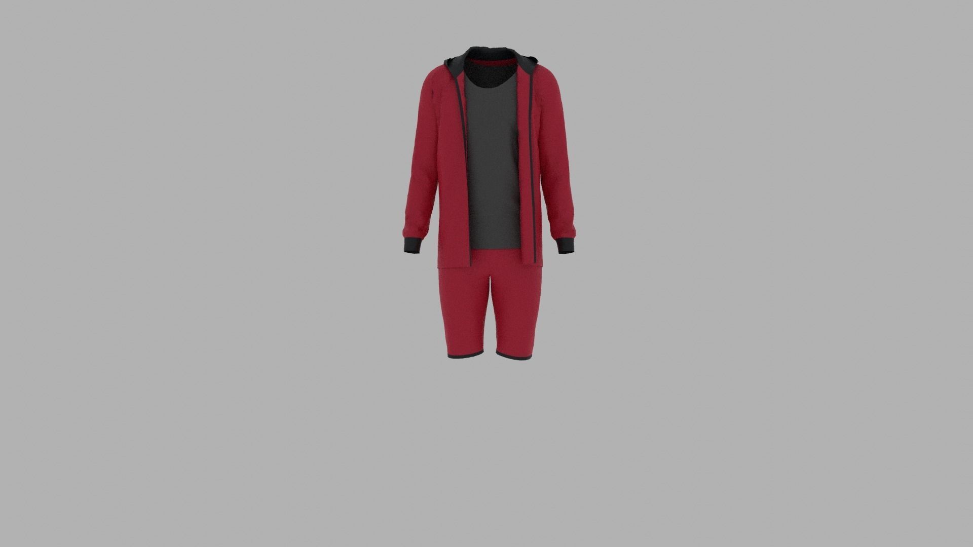 Sport Suit Low-poly 3D model_1