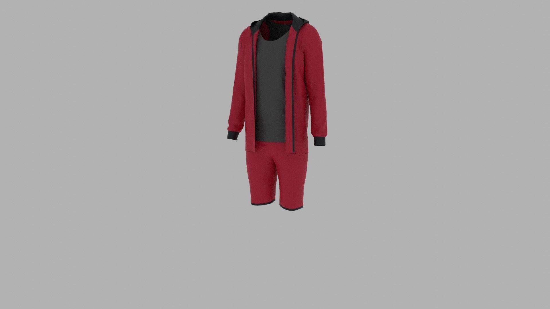 Sport Suit Low-poly 3D model_2