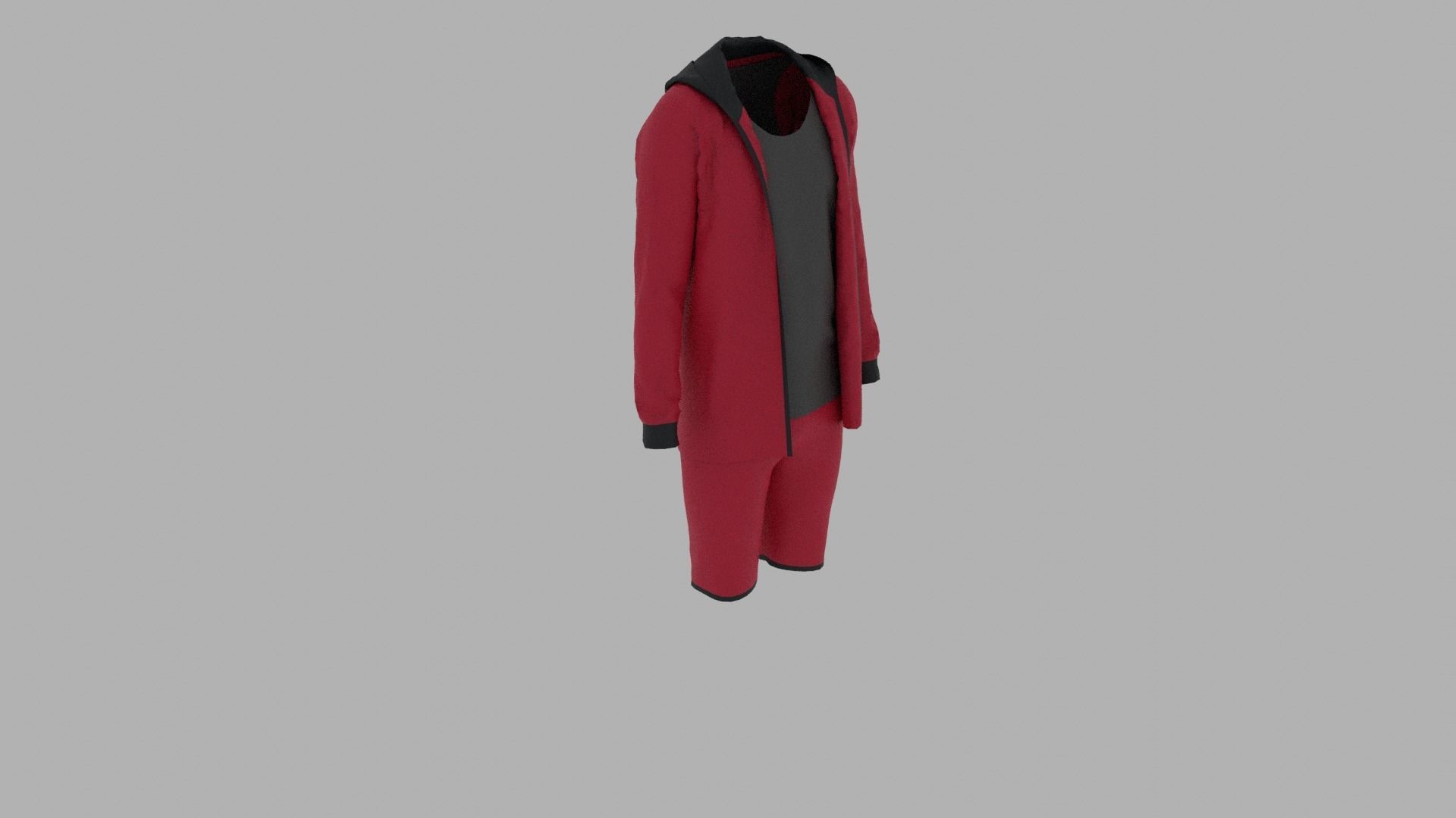 Sport Suit Low-poly 3D model_5