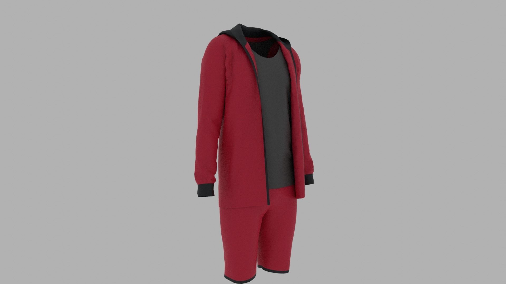Sport Suit Low-poly 3D model_6