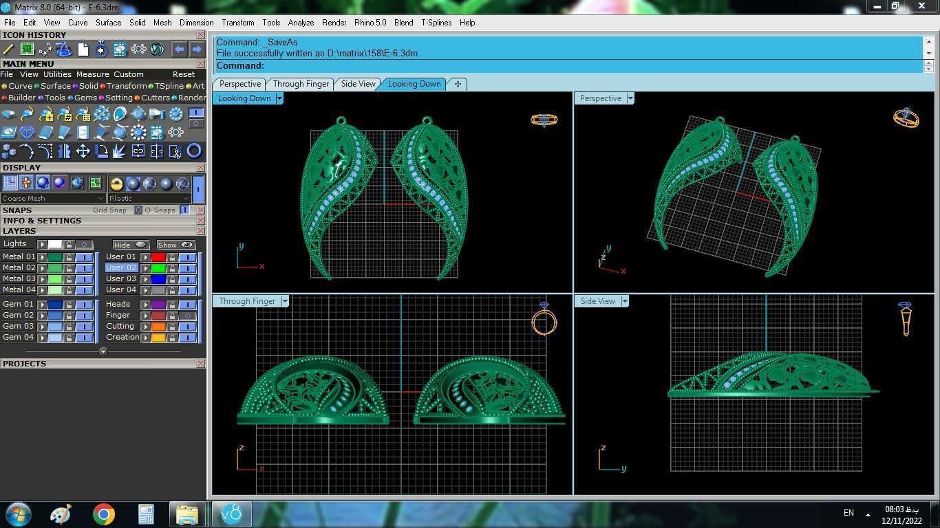 Traditional Gold Set 3D print model_9