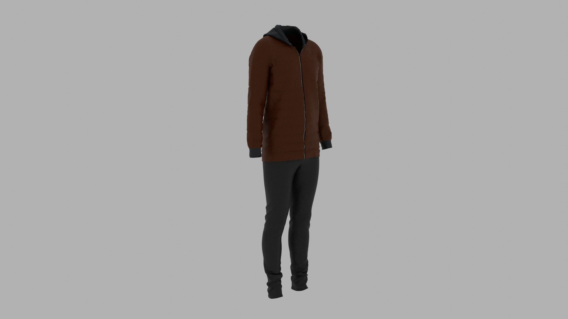Sport Suit Low-poly 3D model_3