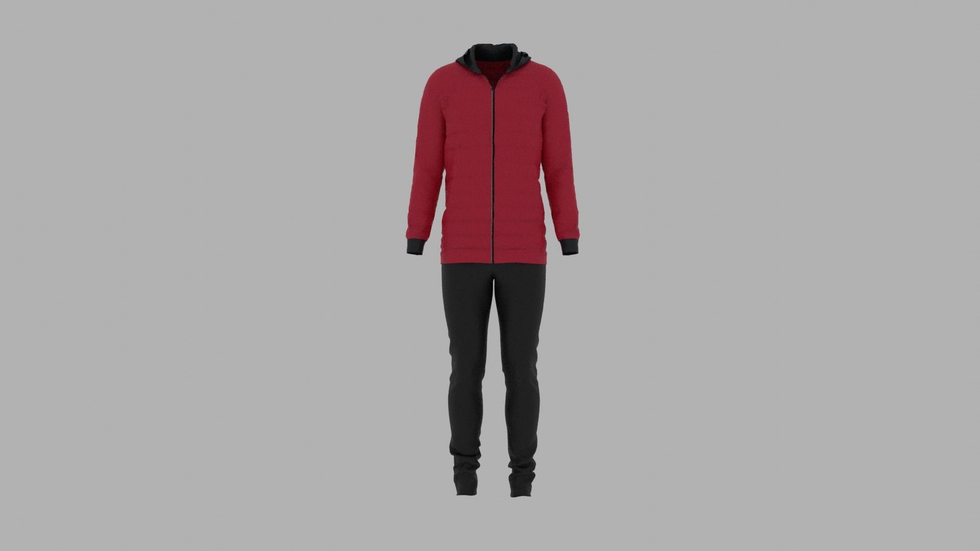 Sport Suit Low-poly 3D model_1
