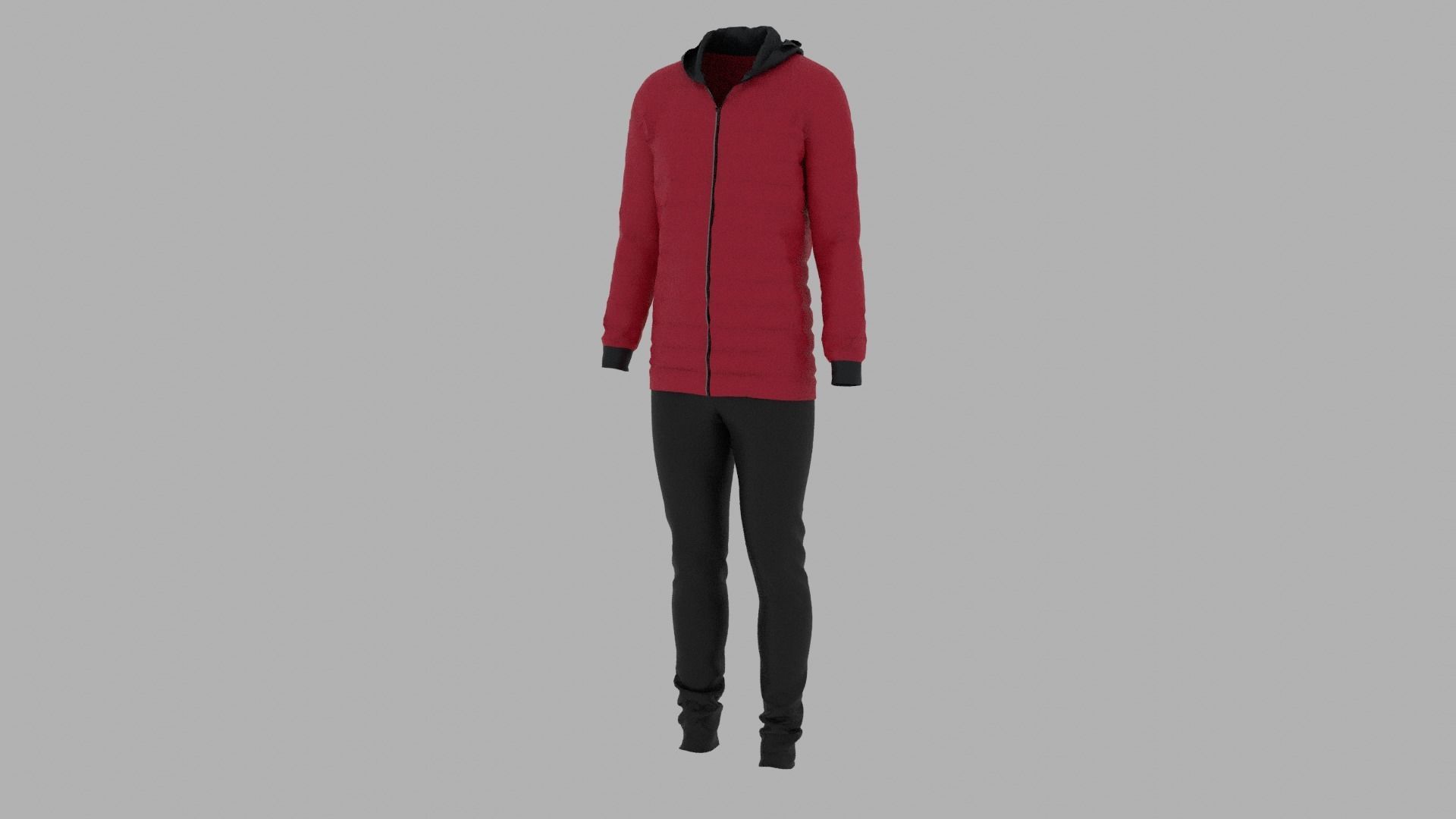Sport Suit Low-poly 3D model_2