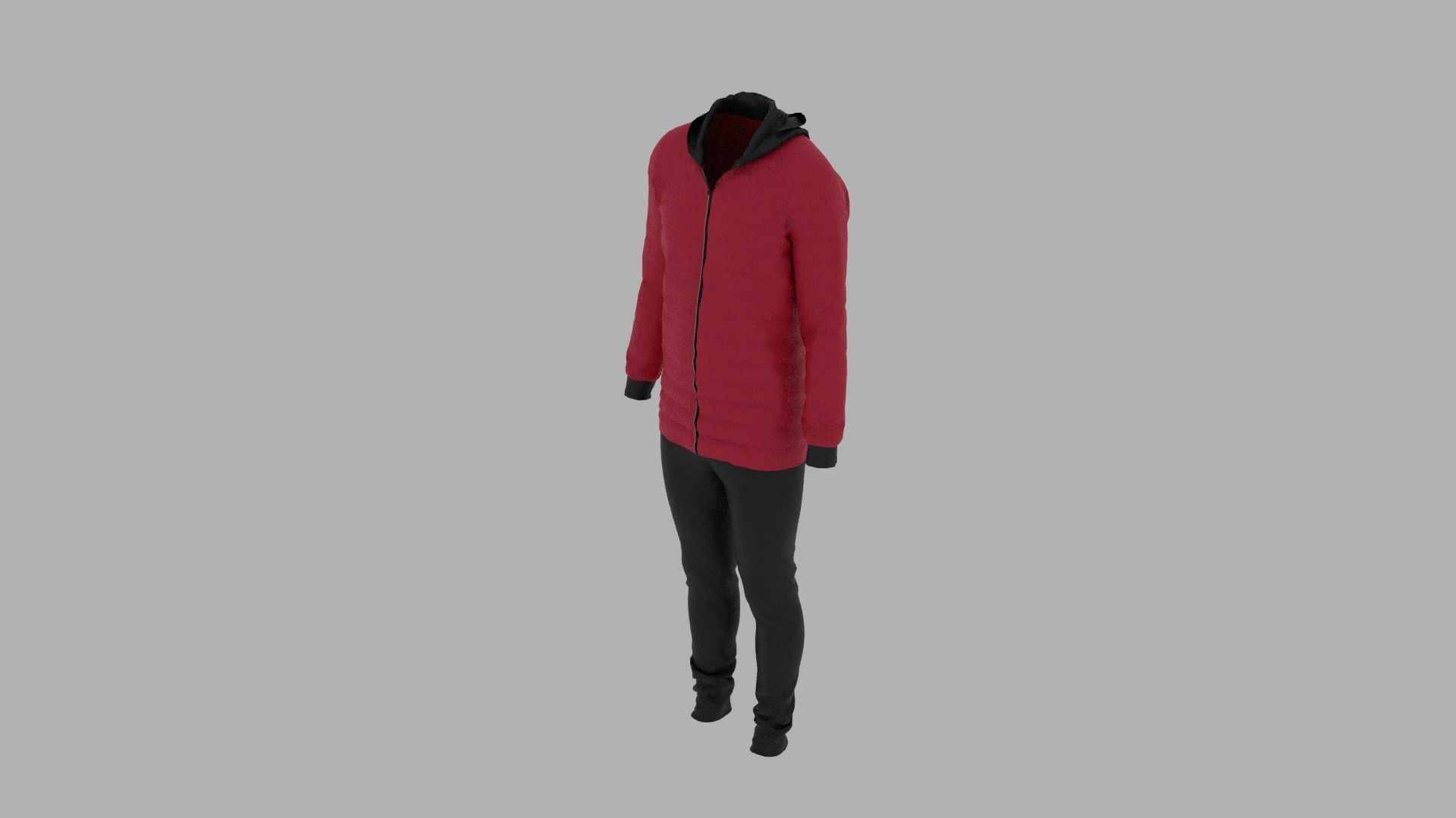 Sport Suit Low-poly 3D model_4