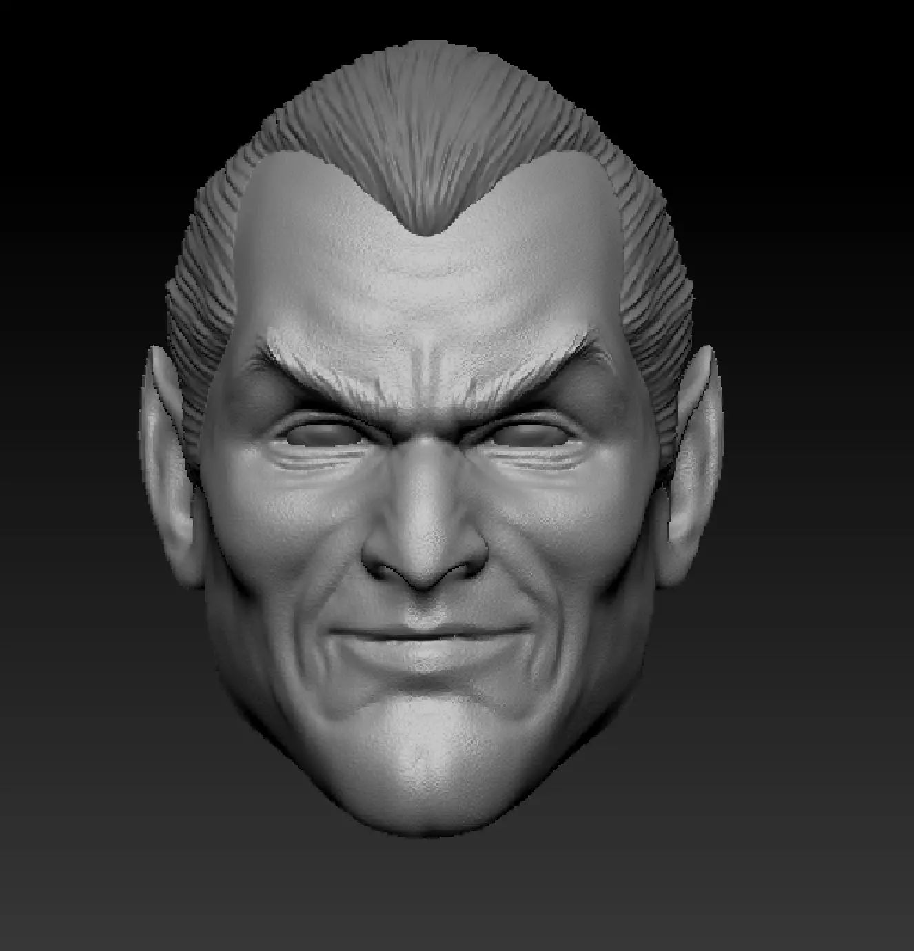 BA Head Smiling  3D print model_0
