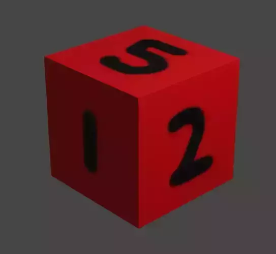 Simple red and black die