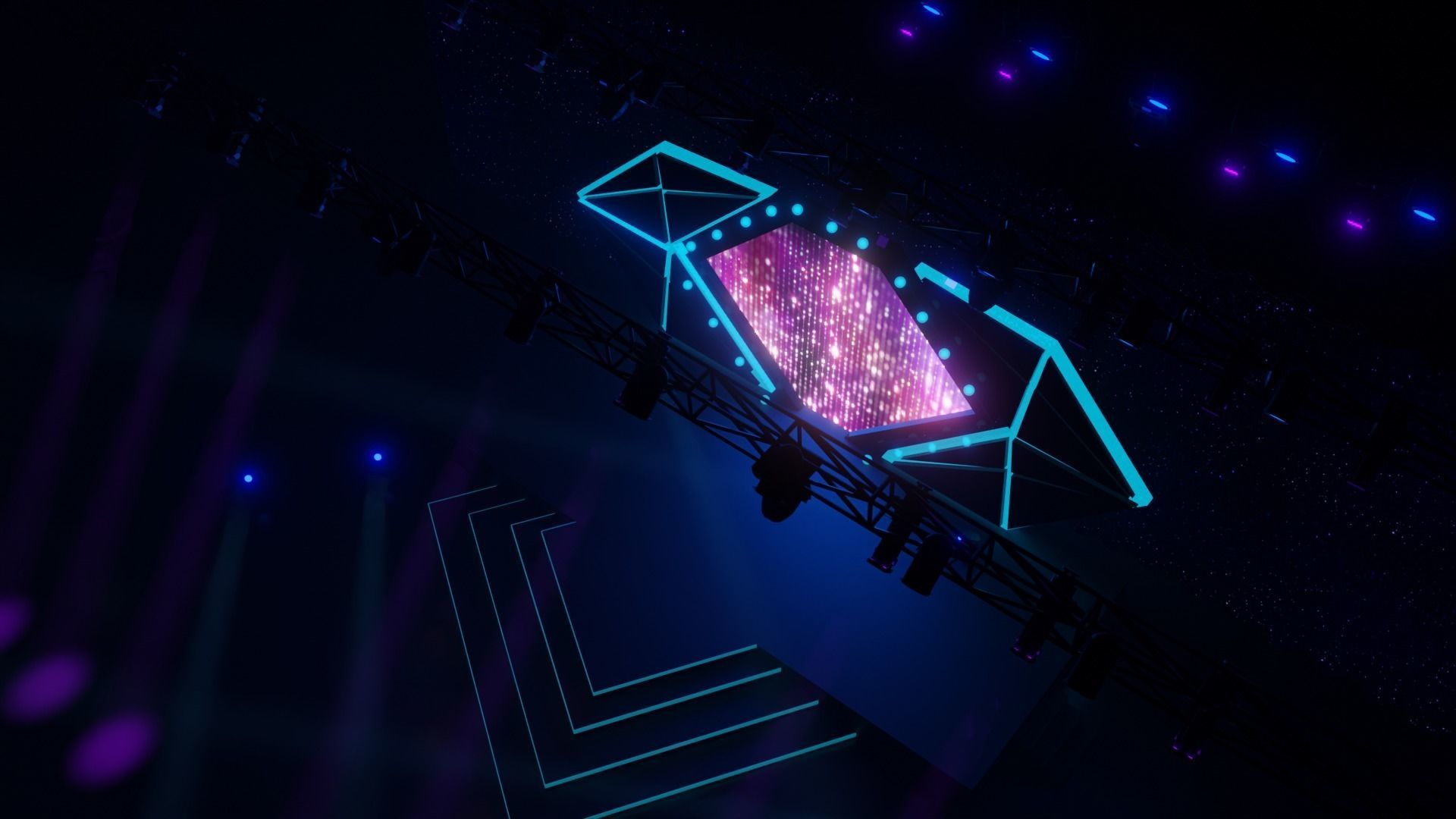Concert stage 3D model_9