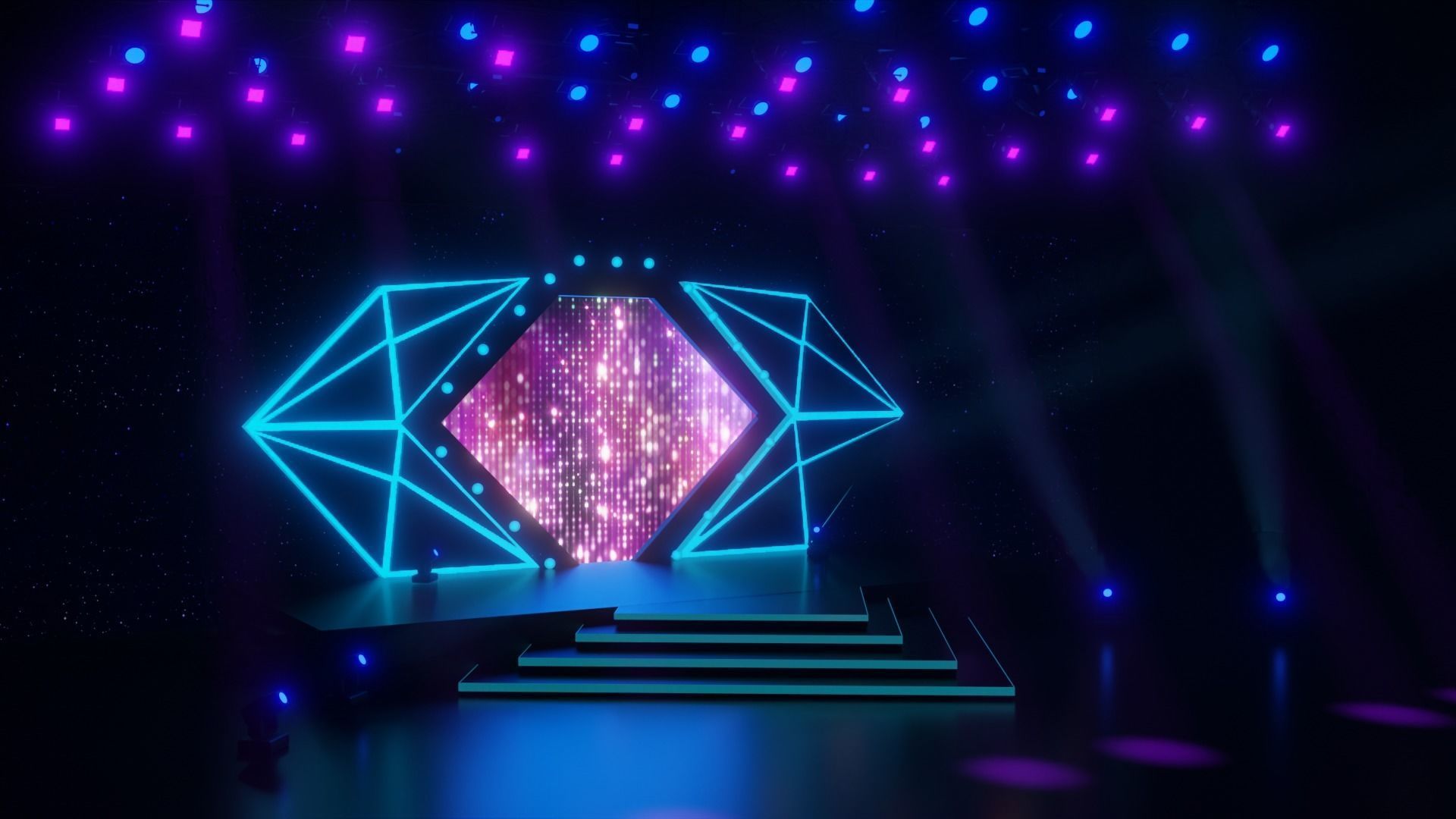 Concert stage 3D model_2