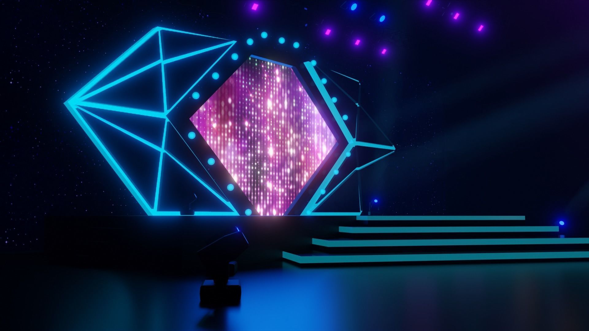 Concert stage 3D model_7