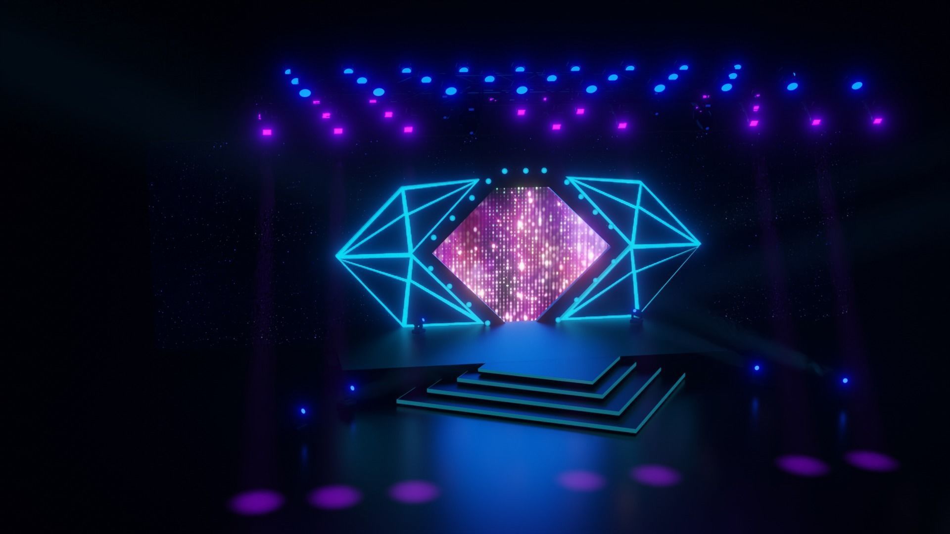 Concert stage 3D model_1