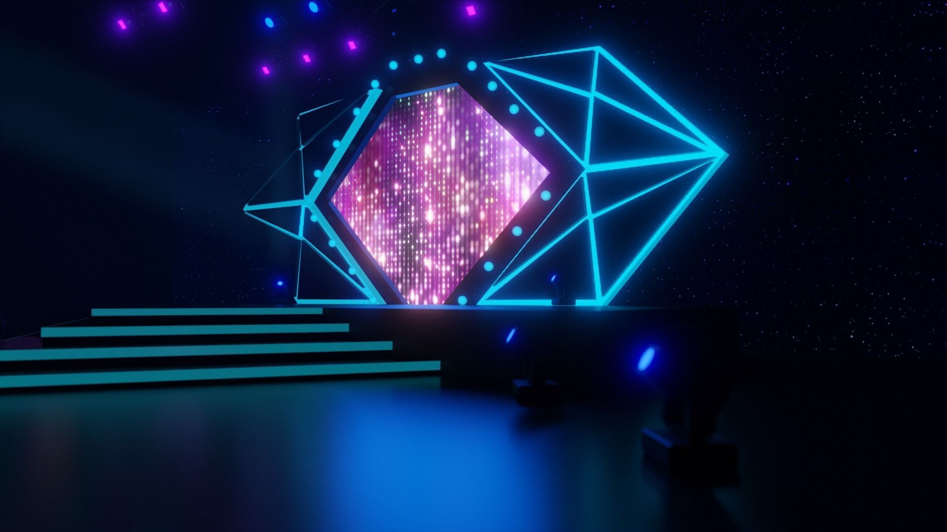 Concert stage 3D model_4