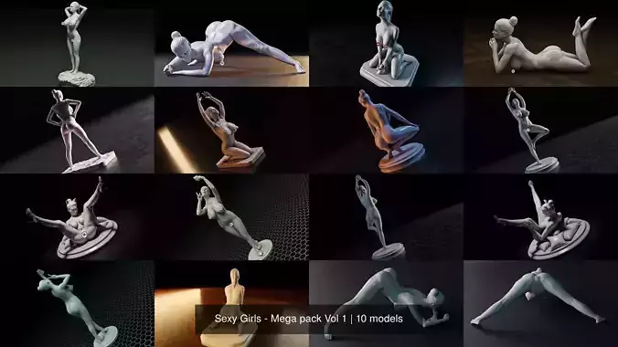 Sexy Girls - Mega pack Vol 1 3D Model Collection