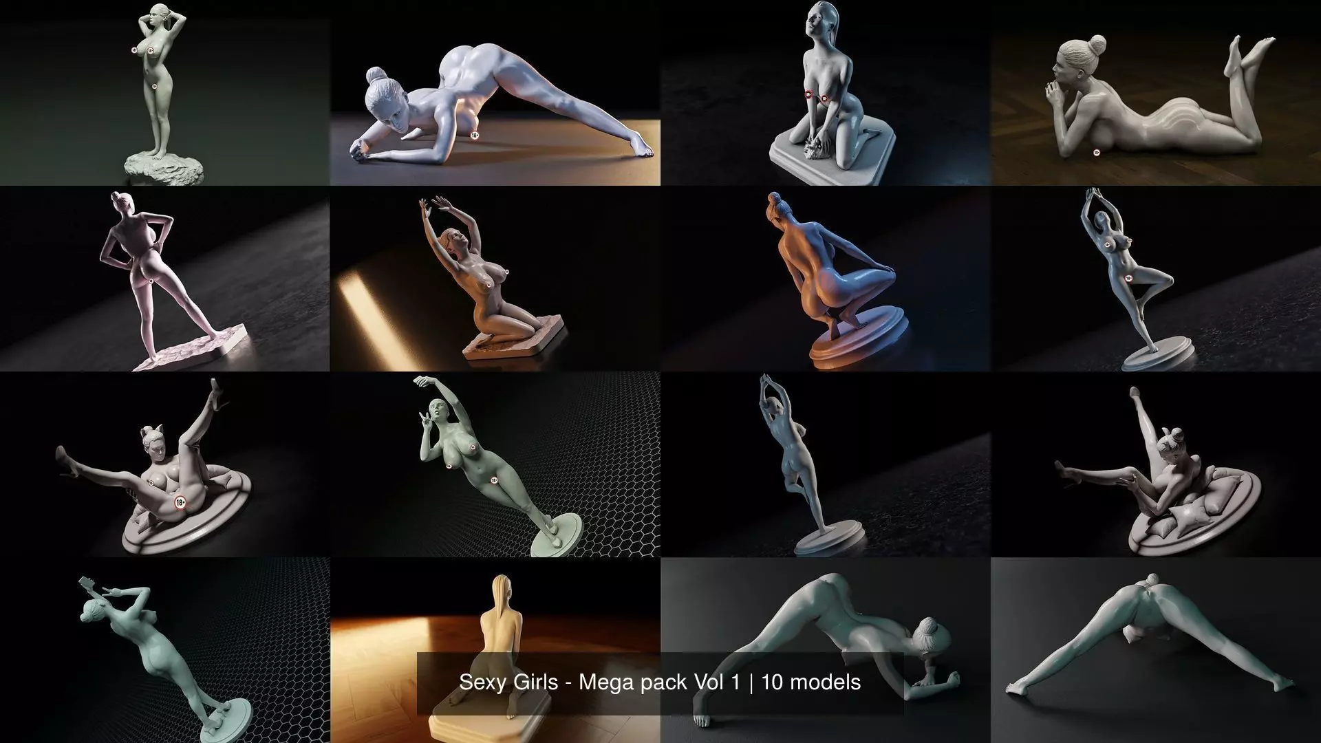 Sexy Girls - Mega pack Vol 1 3D Model Collection_0