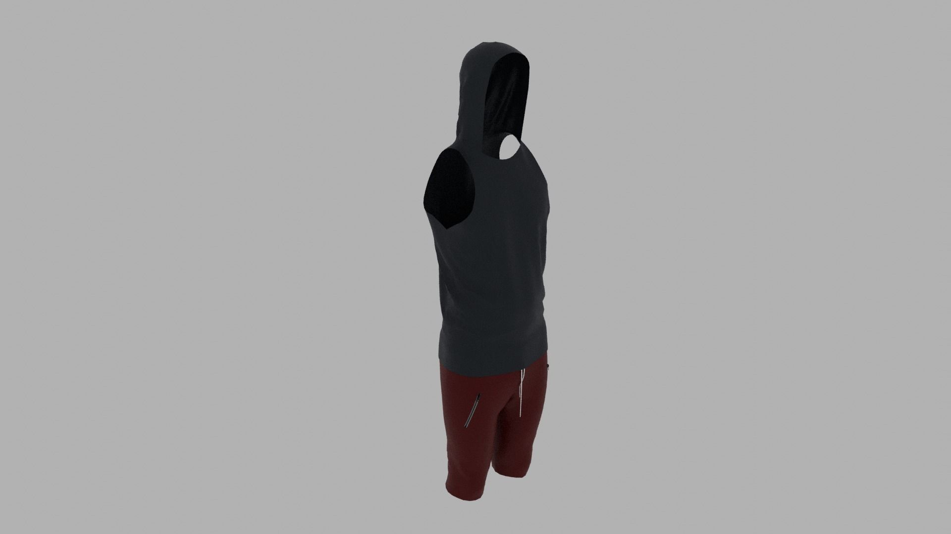 Sport Suit Low-poly 3D model_5