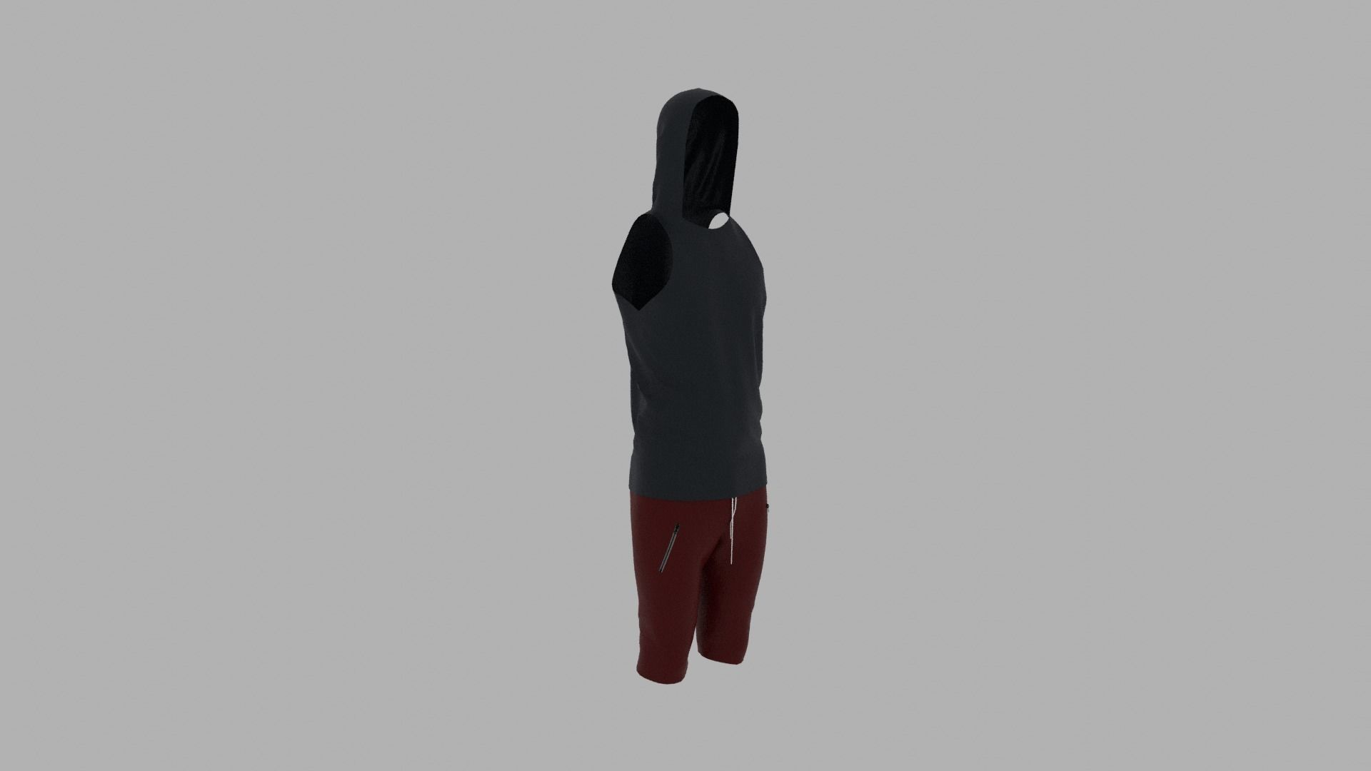 Sport Suit Low-poly 3D model_3
