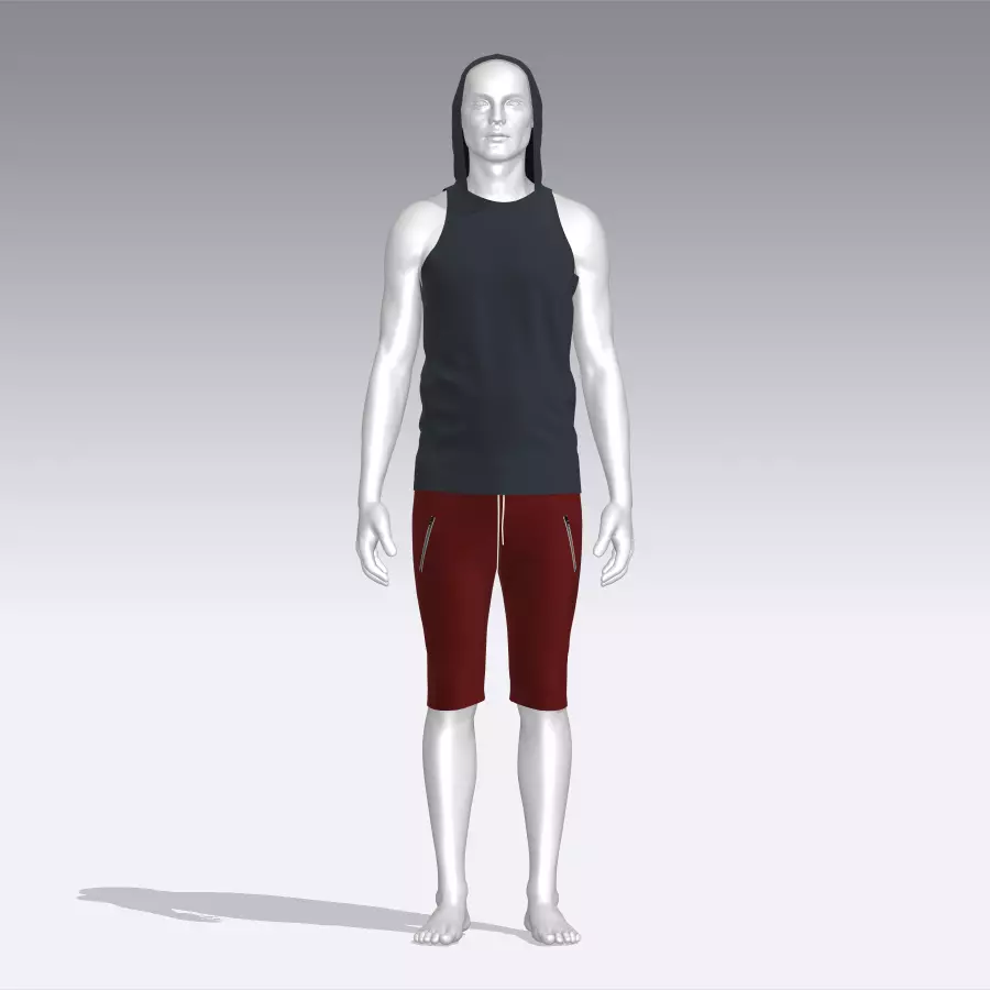 Sport Suit Low-poly 3D model_0