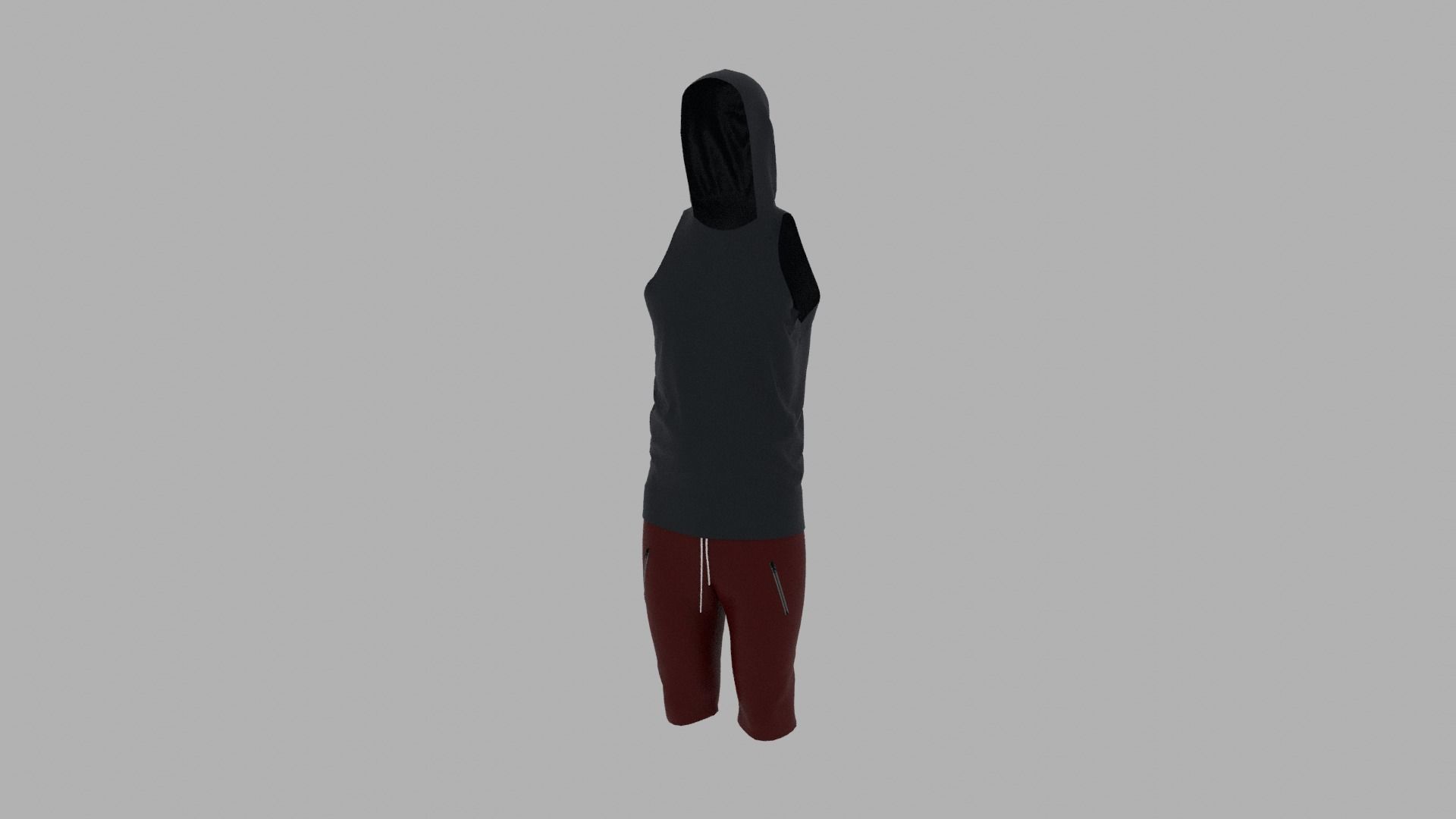 Sport Suit Low-poly 3D model_2