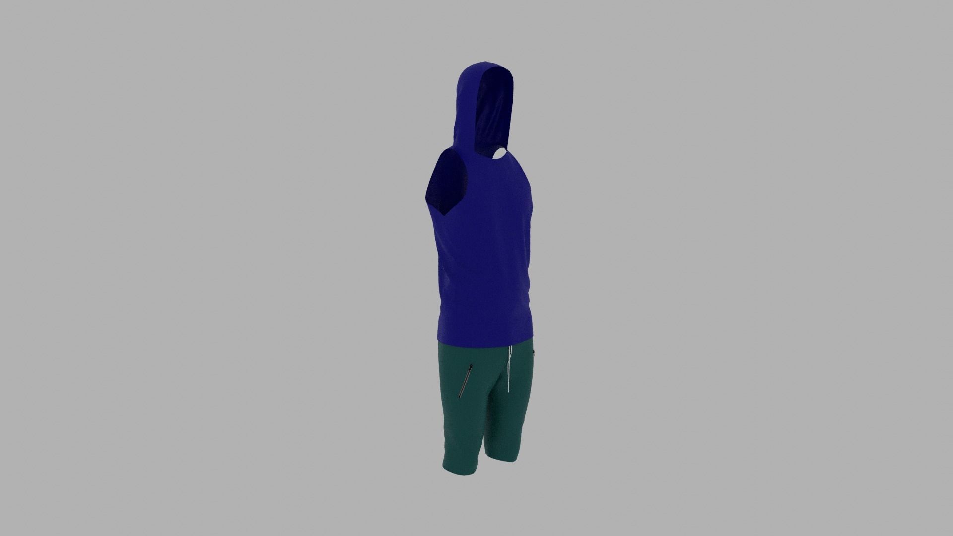 Sport Suit Low-poly 3D model_3