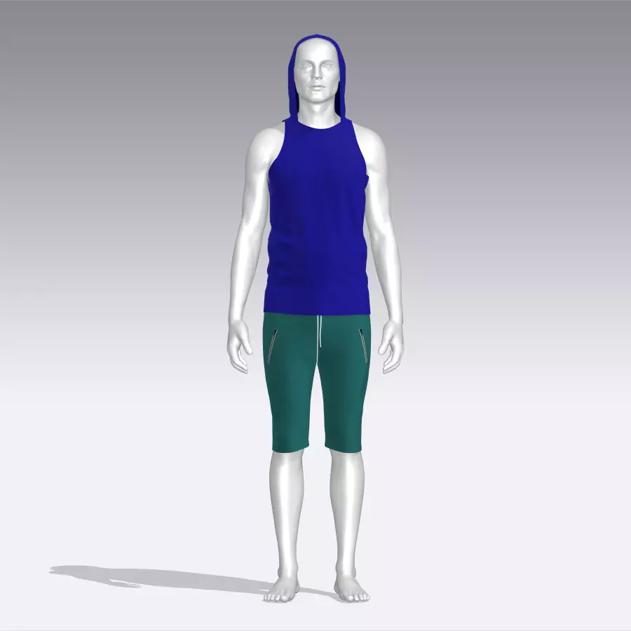 Sport Suit Low-poly 3D model_0