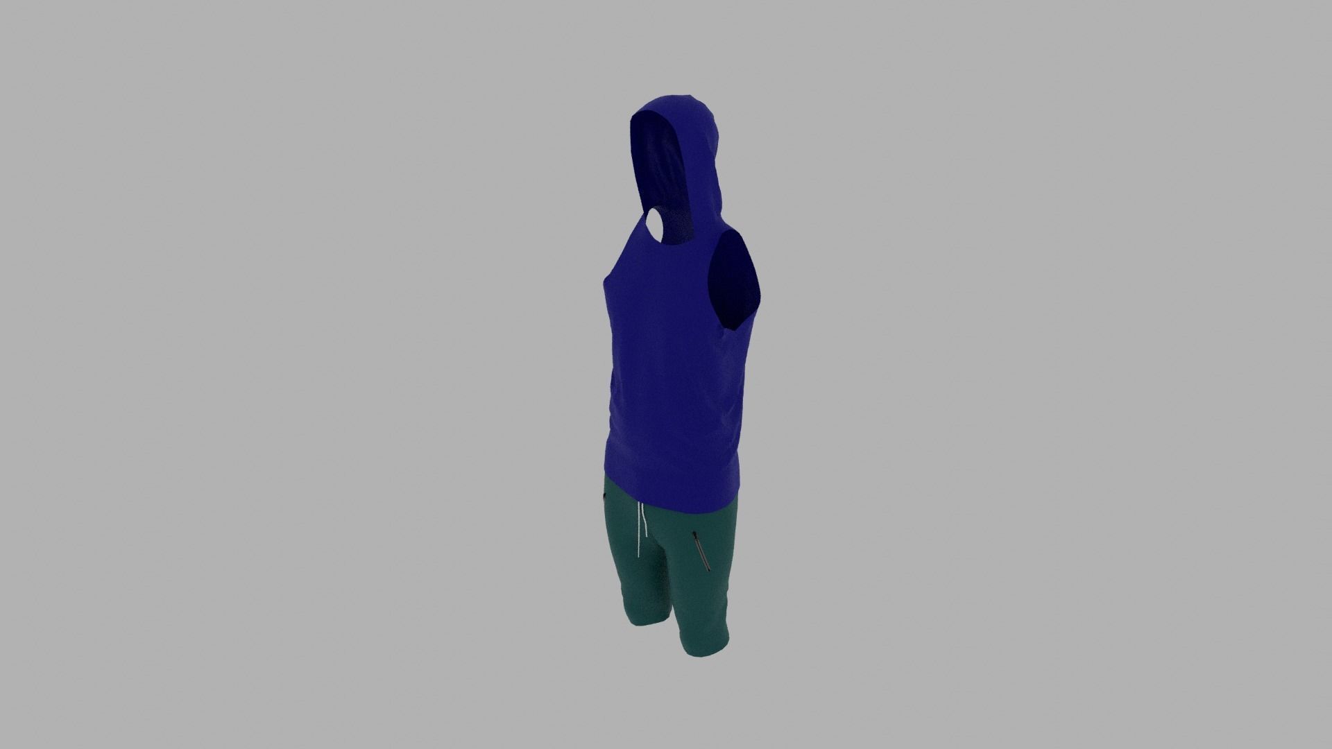 Sport Suit Low-poly 3D model_4