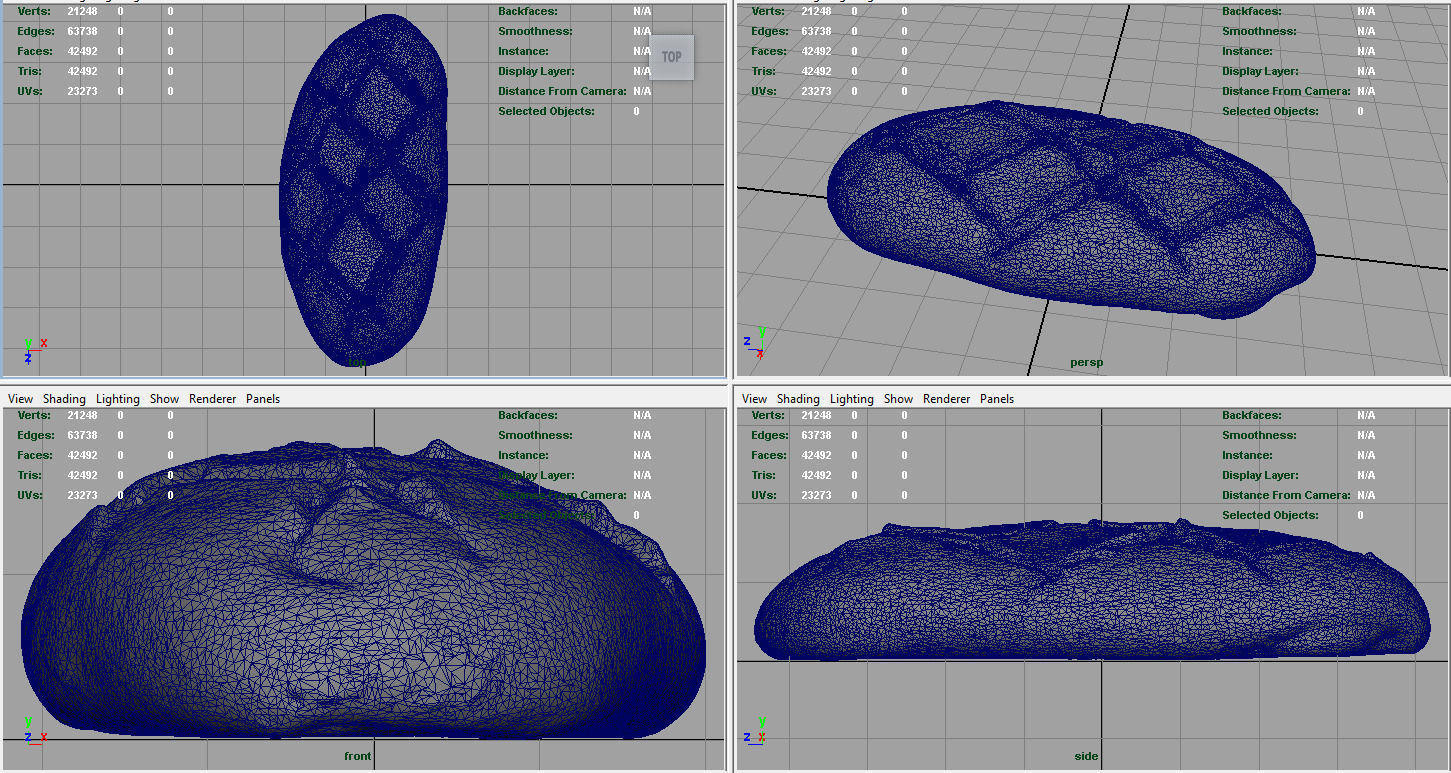 Bread loaf of Low-poly 3D model_7