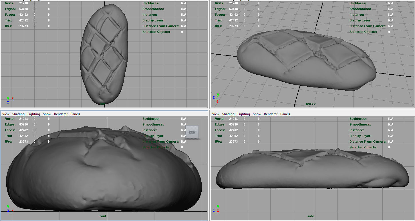 Bread loaf of Low-poly 3D model_8