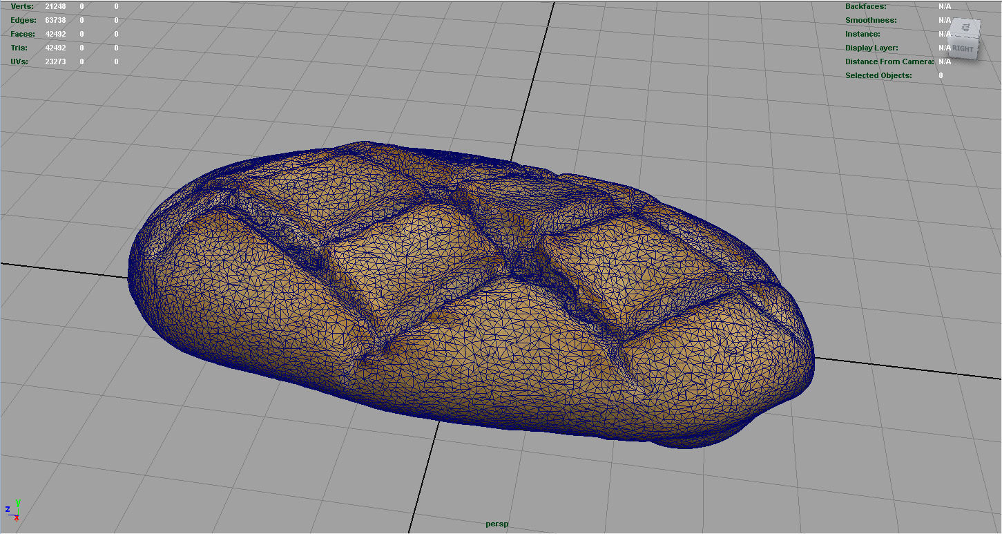 Bread loaf of Low-poly 3D model_6