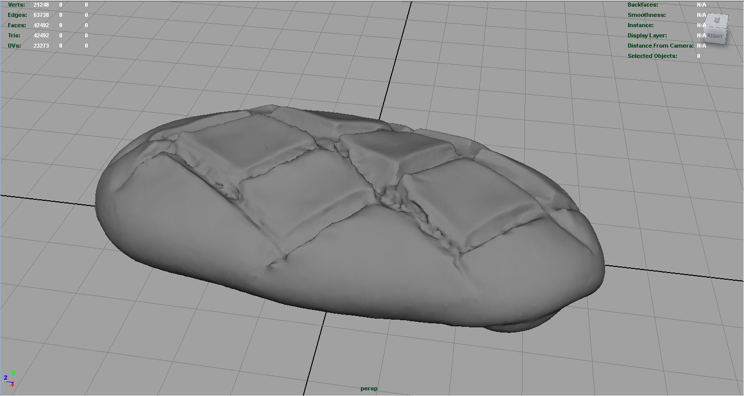 Bread loaf of Low-poly 3D model_5