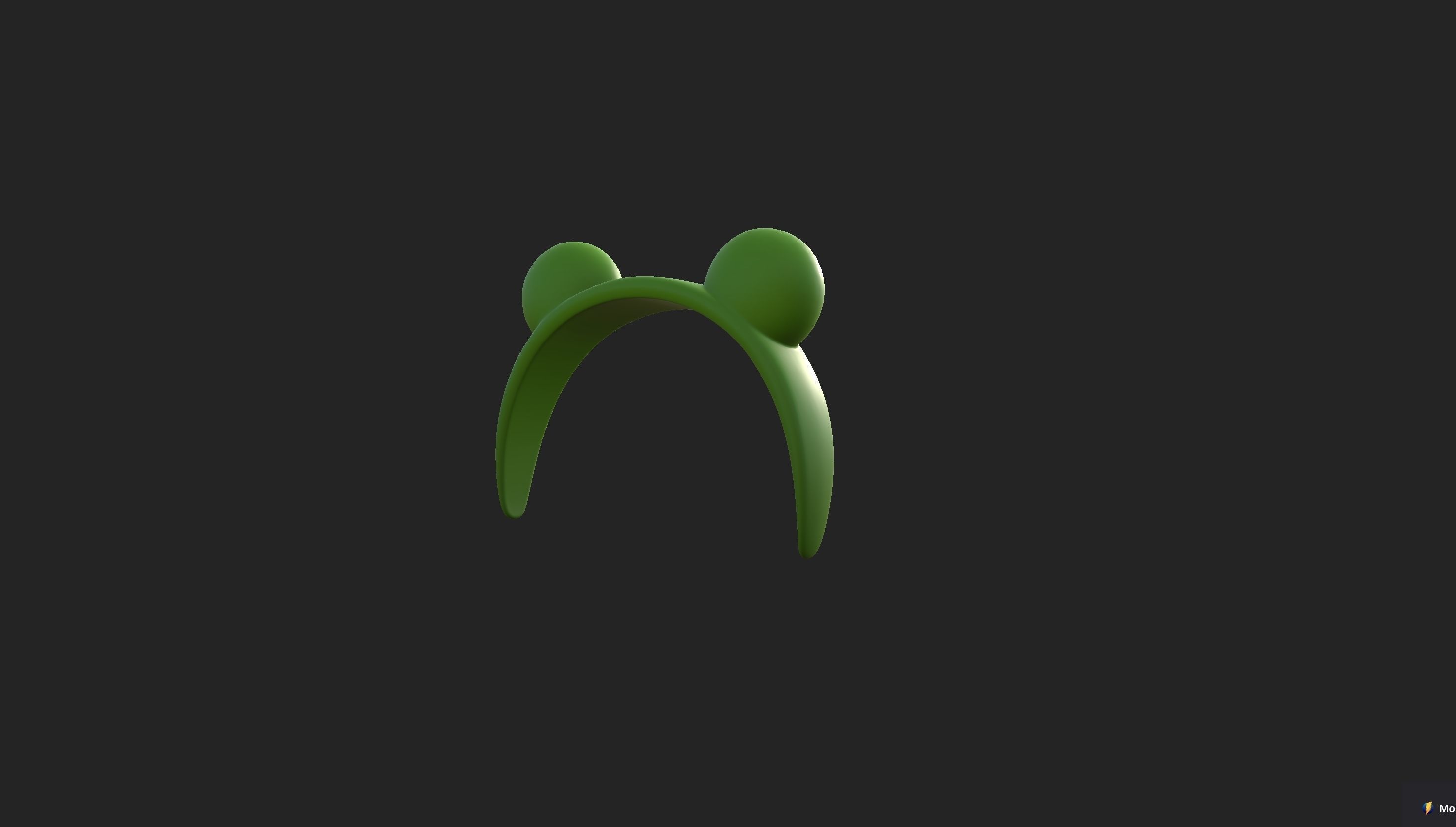 Headband002 Frog Headband 3D model_4