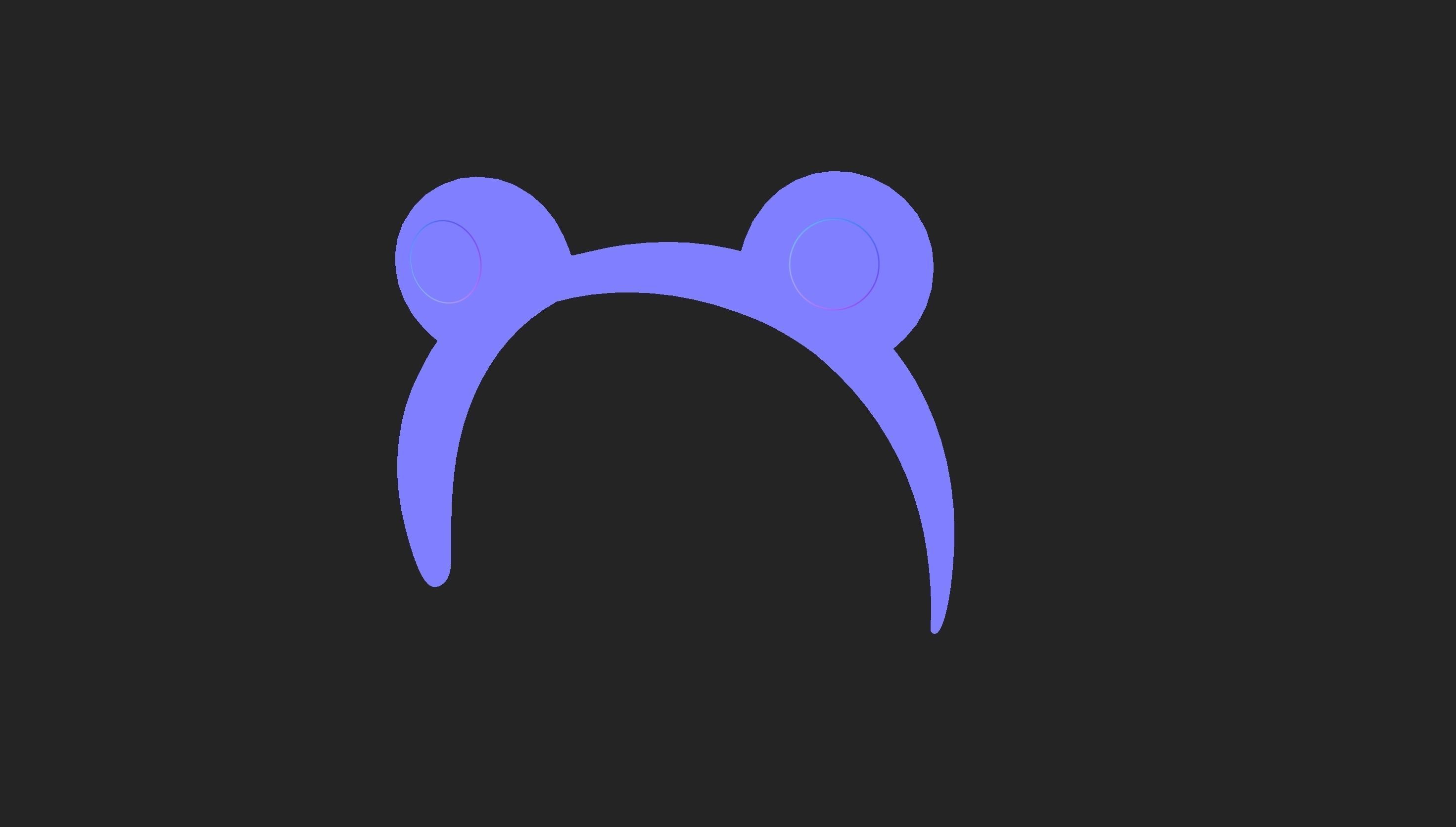 Headband002 Frog Headband 3D model_19