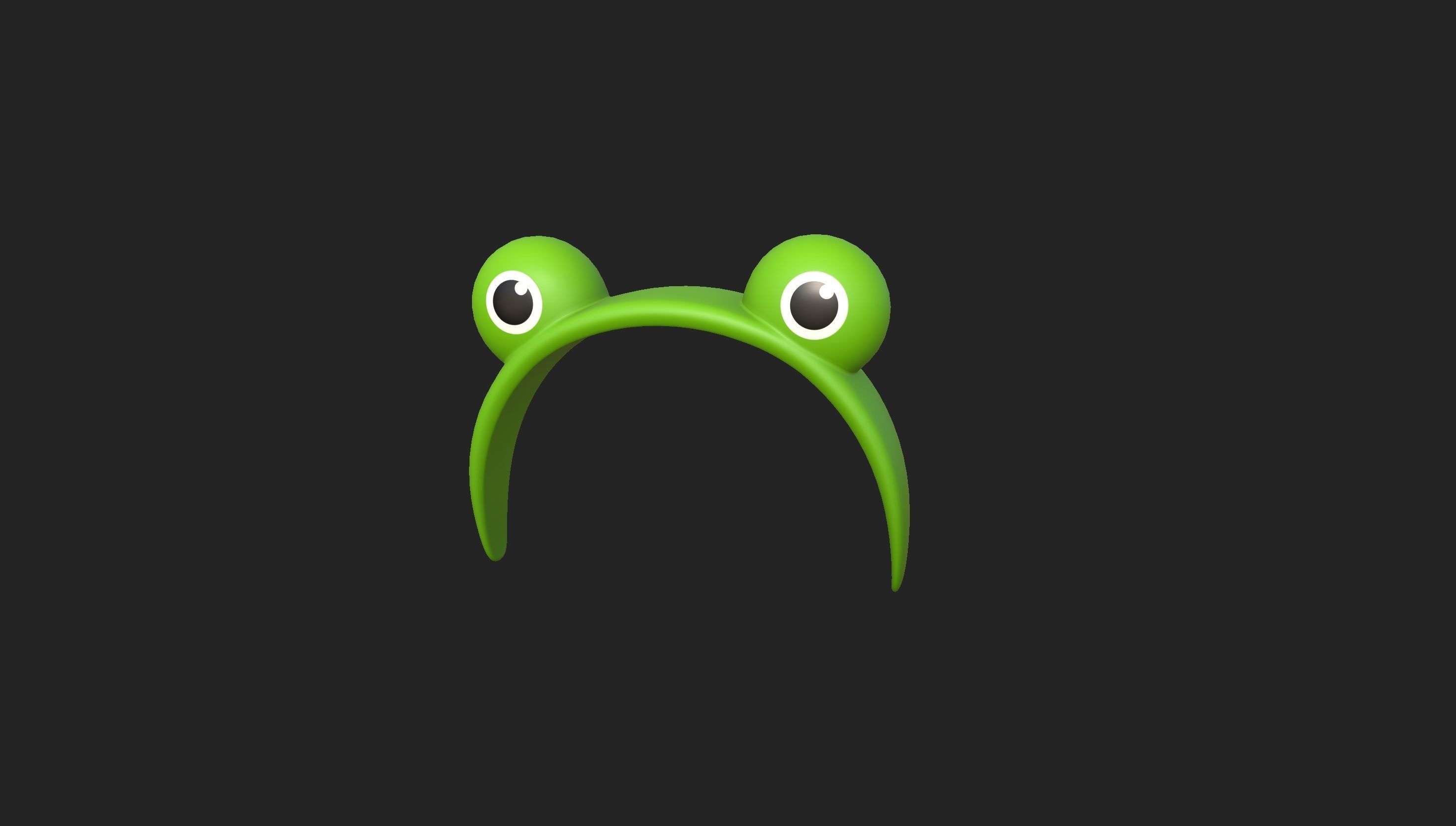 Headband002 Frog Headband 3D model_2