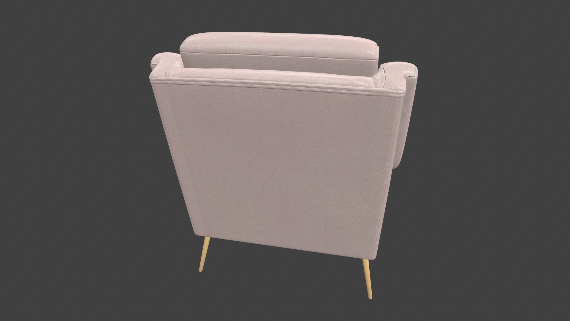Sofa 3D Model chair with gold legs 3D model_6