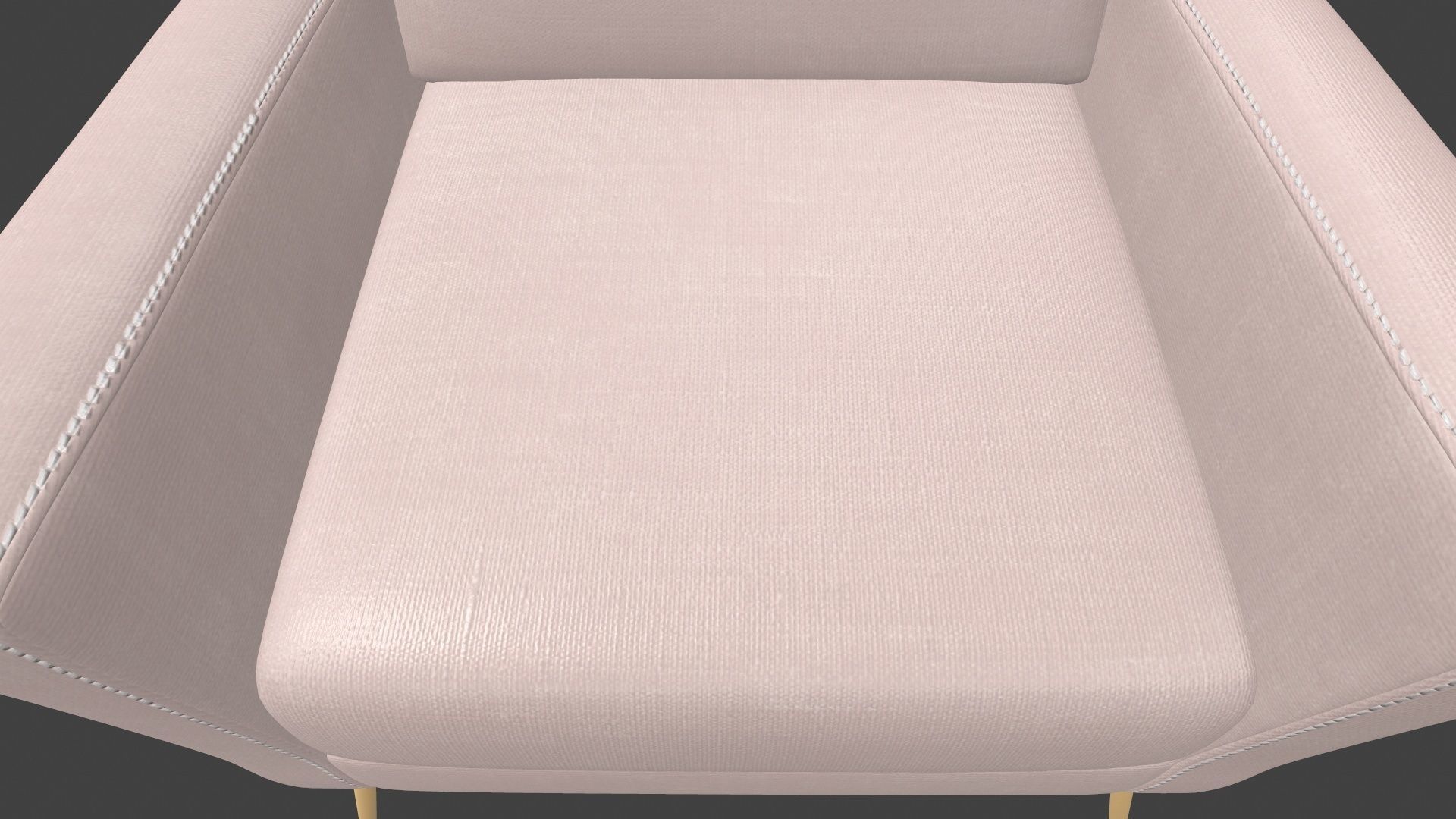Sofa 3D Model chair with gold legs 3D model_13