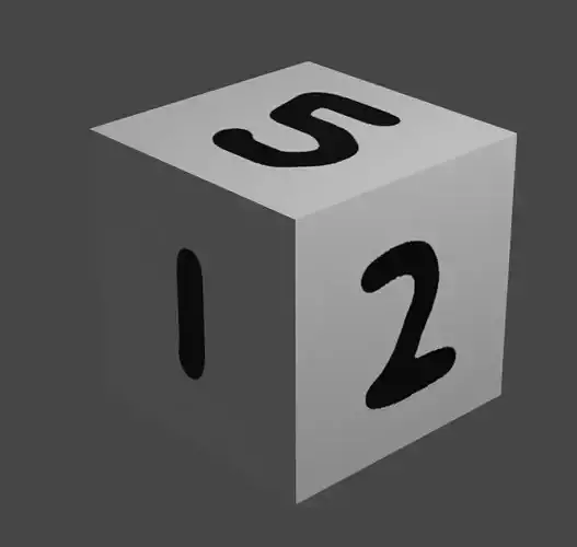 Simple white and black die