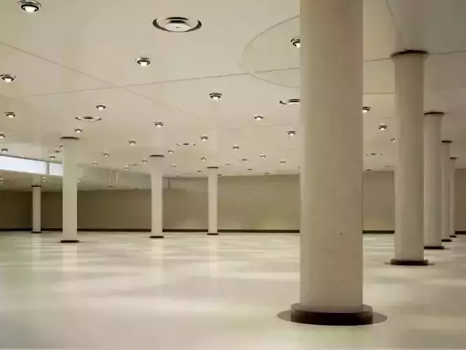 Modern Spacious Empty Garage Scene 3D model