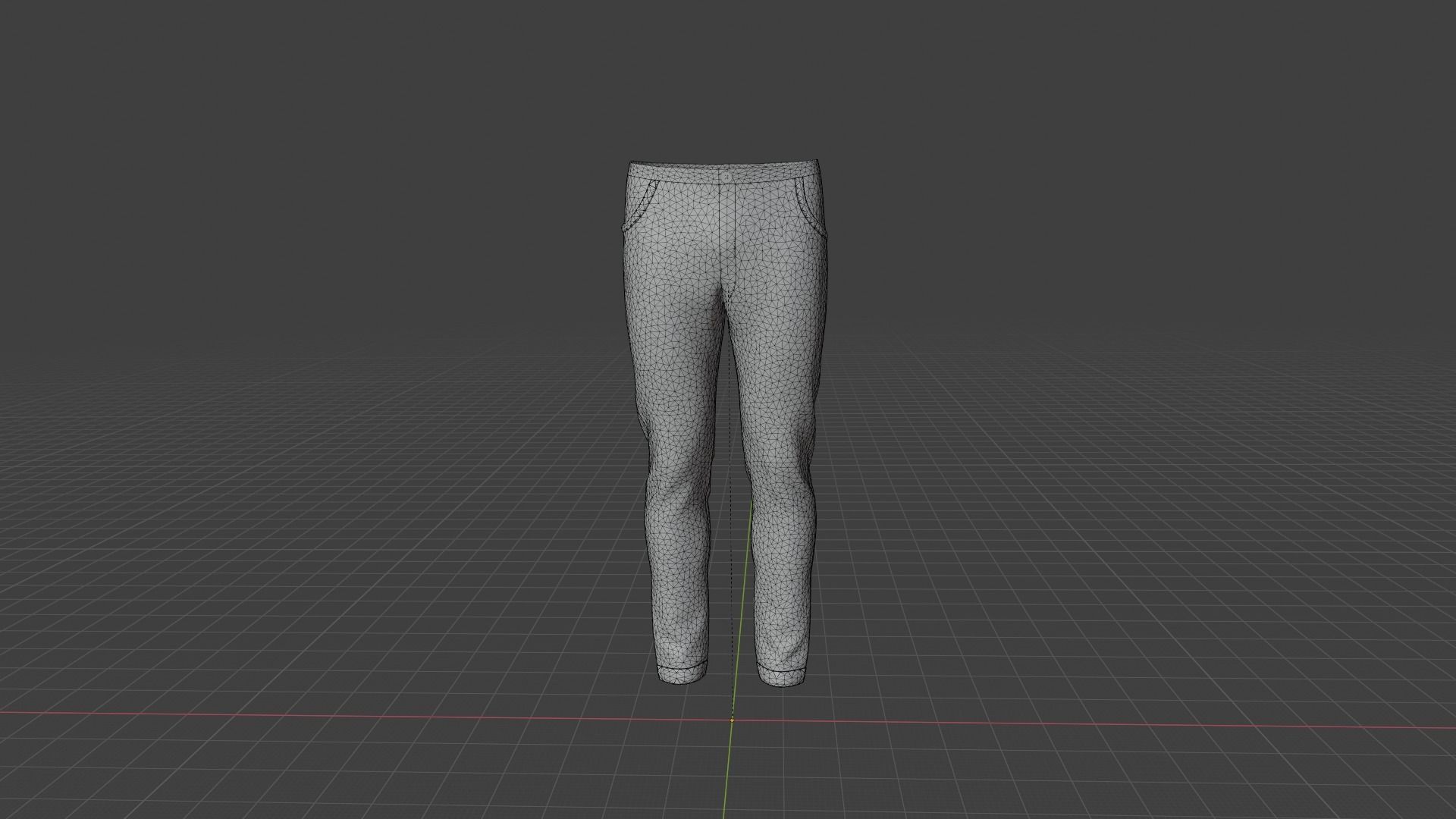 Pants mannequin wearing Low-poly 3D model_8