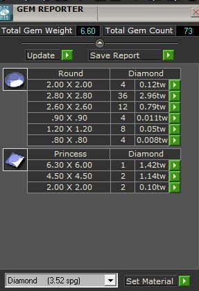 2-row round diamond ring 3412 3D print model 3D print model_8